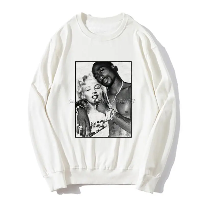 Мужская толстовка с капюшоном Marilyn Monroe 2Pac Тупак Шакур свитшот уличная одежда в