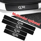 Для Infiniti IPL Q50 Q30 Q60 Q70 QX50 QX30 QX60 QX70 QX80 Стайлинг автомобиля 4 шт. наклейки из углеродного волокна на порог и потертости против царапин