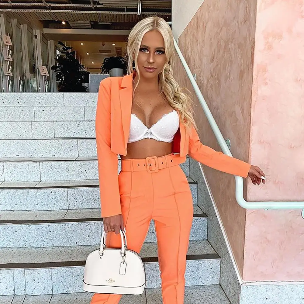 Осень 2019 повседневные блейзеры Женский офисный костюм куртка с длинными