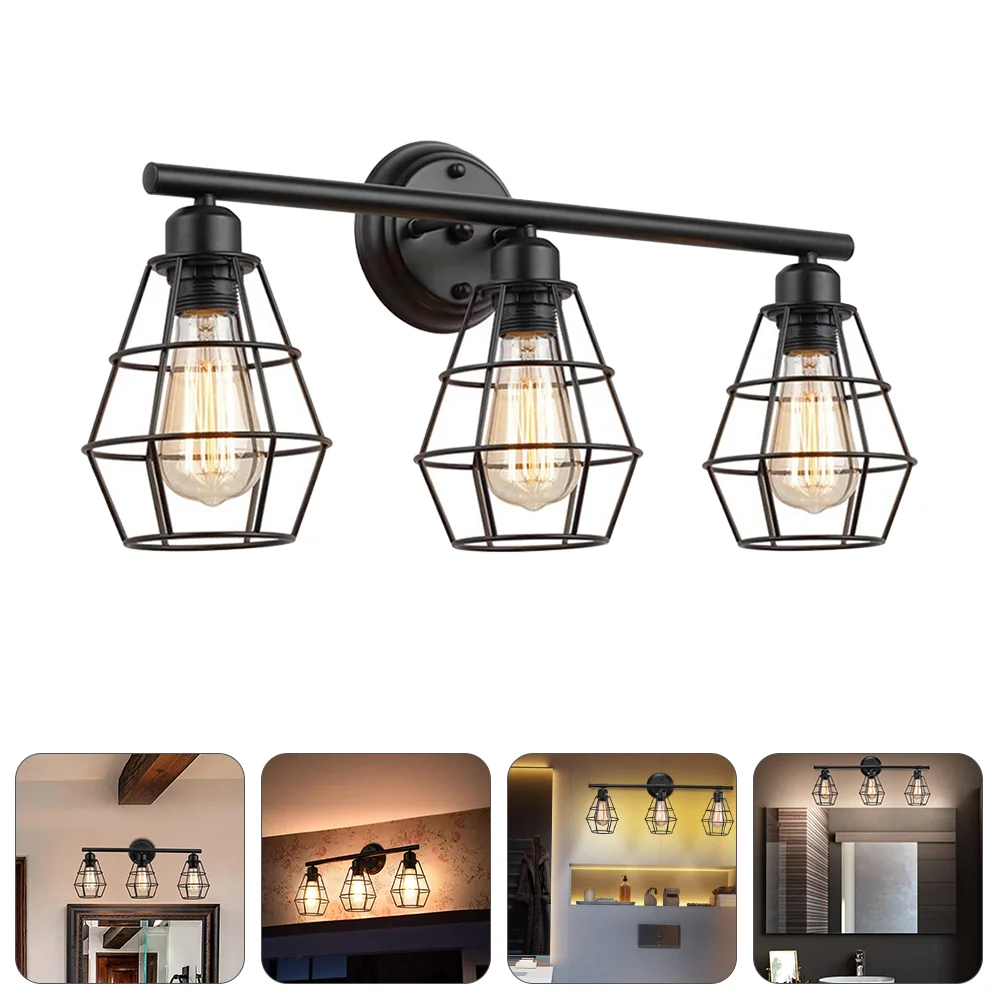 

1pc 3-head Retro Wall Lamp American Style Bathroom Vanity Light Light Source
