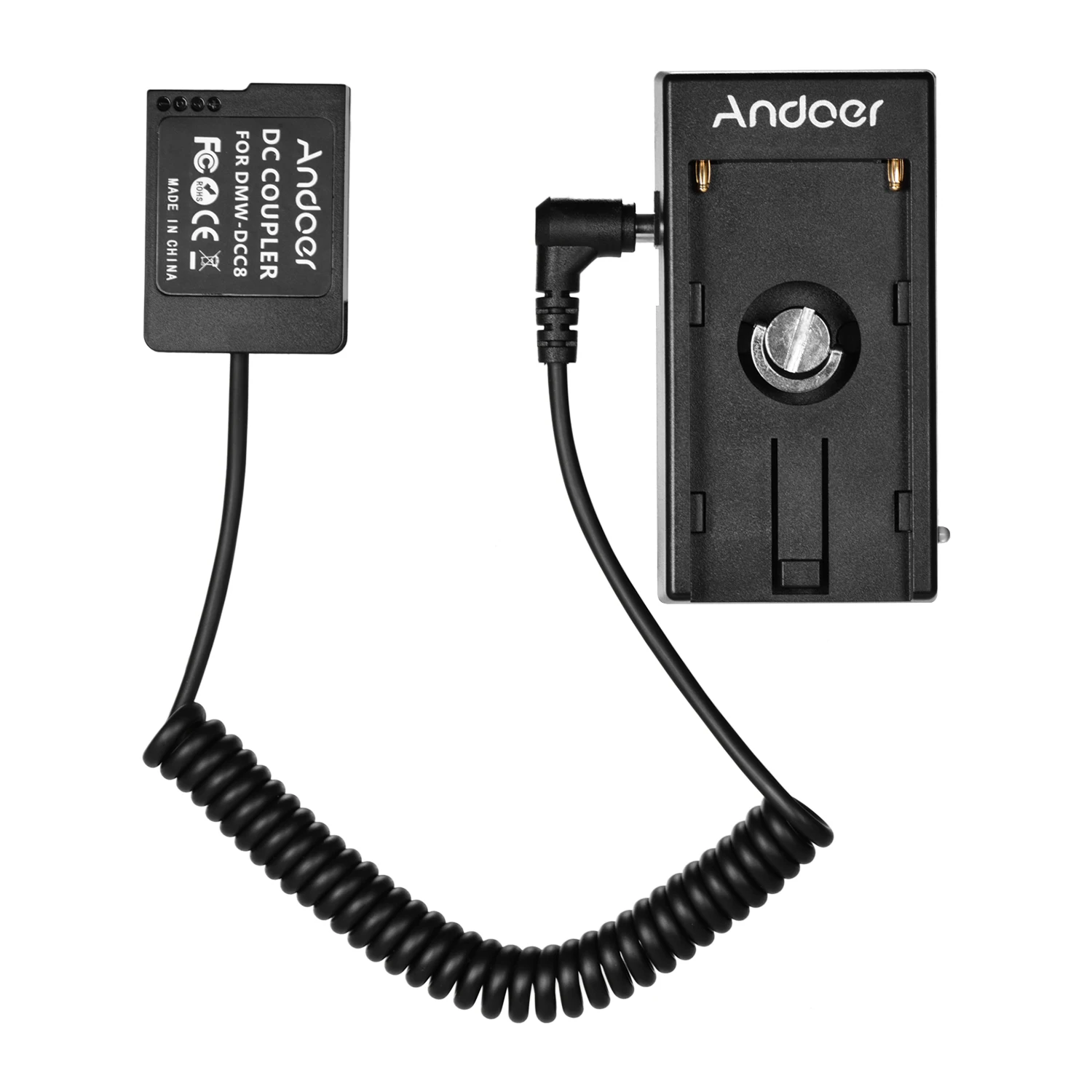 Andoer NP-W126 Аккумуляторный соединитель-пустышка с пружинным кабелем держатель