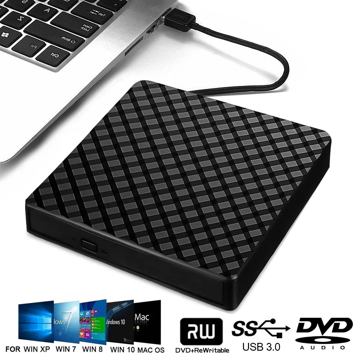 USB 3 0 тонкий внешний DVD RW CD записывающий привод устройство для чтения оптические