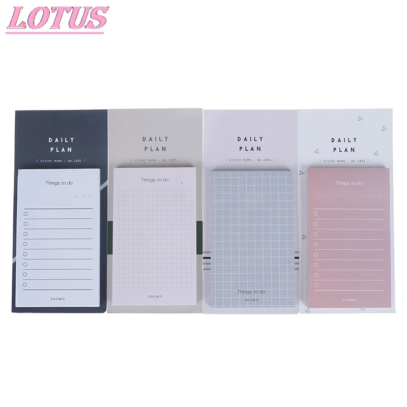 

50PCS Brand New To Do List Notes Memo Pad Notepad Self-adhesive Day Plan Week Plan List Office Stationery Pictures High Quality