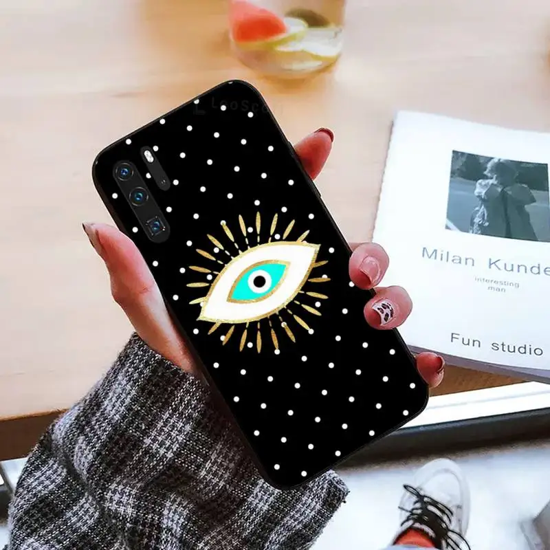 

style evil Eye Phone Case For Huawei honor Mate P 9 10 20 30 40 Pro 10i 7 8 a x Lite nova 5t