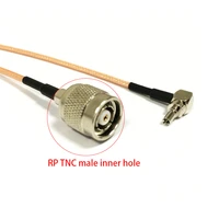 reverse rp tnc male plug female jack switch crc9 right angle pigtail cable adapter rg316 15cm 6