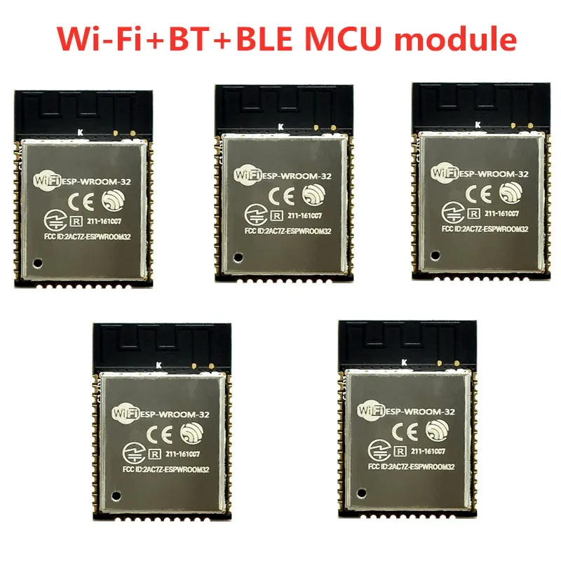 

5PCS ESP32 Wireless Module From ESP-WROOM-32 Wi-Fi+BT+BLE MCU module 32 Mbits Of PSRAM IPEX / ESP-32S ESP32 ESP-32 ESP32-S