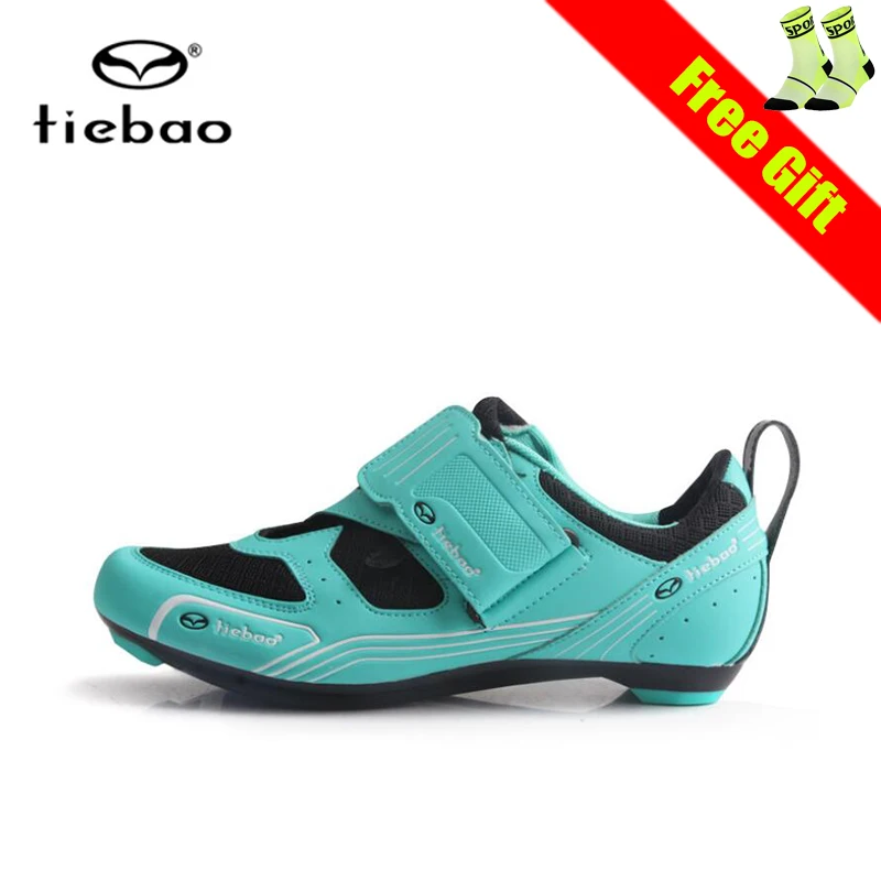 

Tiebao Women Triatlon Cycling Shoes Bicicleta Self-locking Ultra-light Road Bike Sneakers Breathable Female Riding Bicycle Shoes