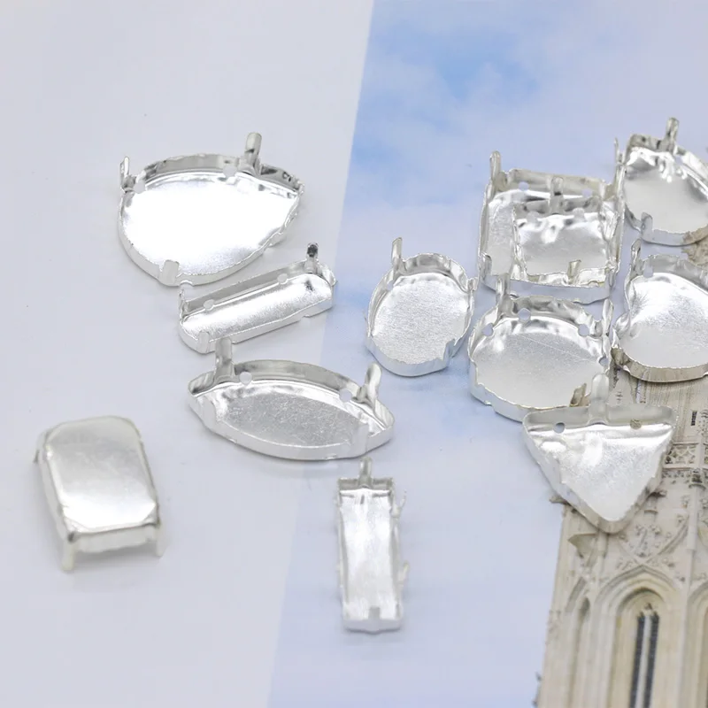 Пустая основа для стразы 30p ограненные Кристальные драгоценности посеребренный