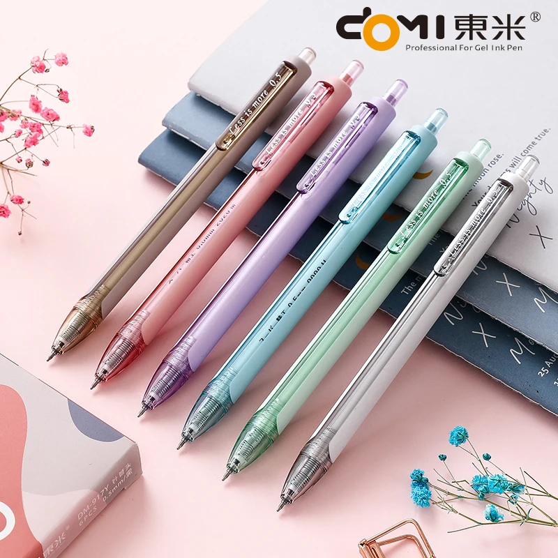 

12pcs/lot Smoky Color Limited Press Gel Pen 0.5mm ST Nib Writing Smooth Student Writing Supplies