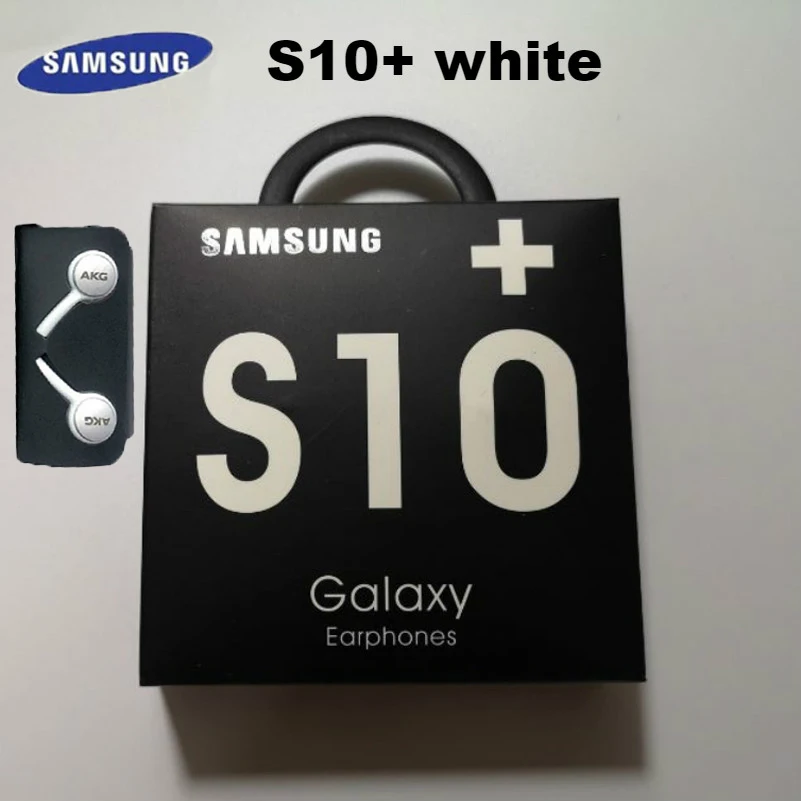 S10 white headset Samsung AKG Наушники EO-IG955 3,5 мм наушники-вкладыши с микрофоном Проводная гарнитура для samsung Galaxy s10 S9 S8 S7 S6 S5 huawei xiaomi смартфон - Цвет: S10 white headset