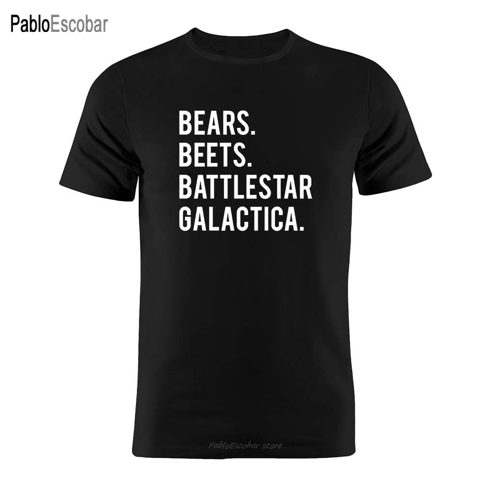 Хлопковая футболка shubuzhi унисекс с изображением офисных медведей и Beets Battlestar