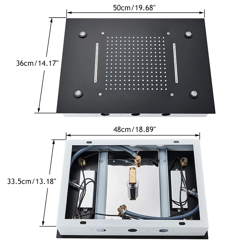 35*50 см потолочная светодиодсветодиодный насадка для душа смеситель с высоким