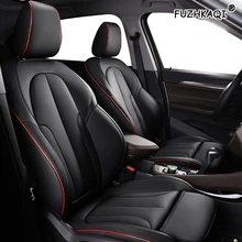 FUZHKAQI Custom Leather car seat cover For Volkswagen Passat Beetle Tuareg Tiguan Phaeton VW R36 Eos MAGOTAN Scirocco car seats