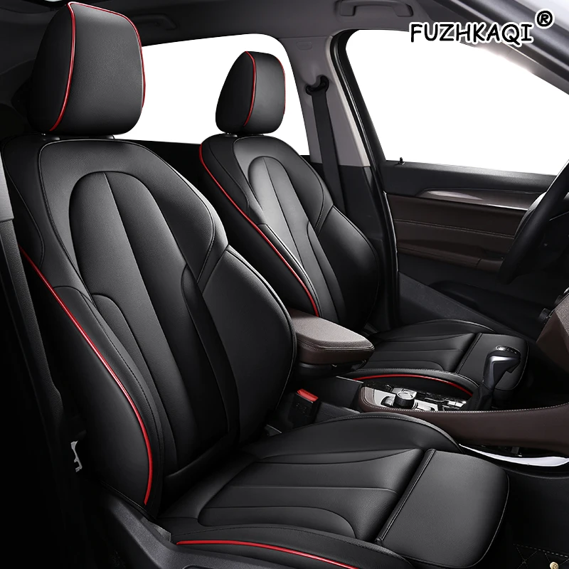Кожаный чехол FUZHKAQI на автомобильное сиденье для Volkswagen Passat Beetle Tuareg Tiguan Phaeton VW R36 Eos