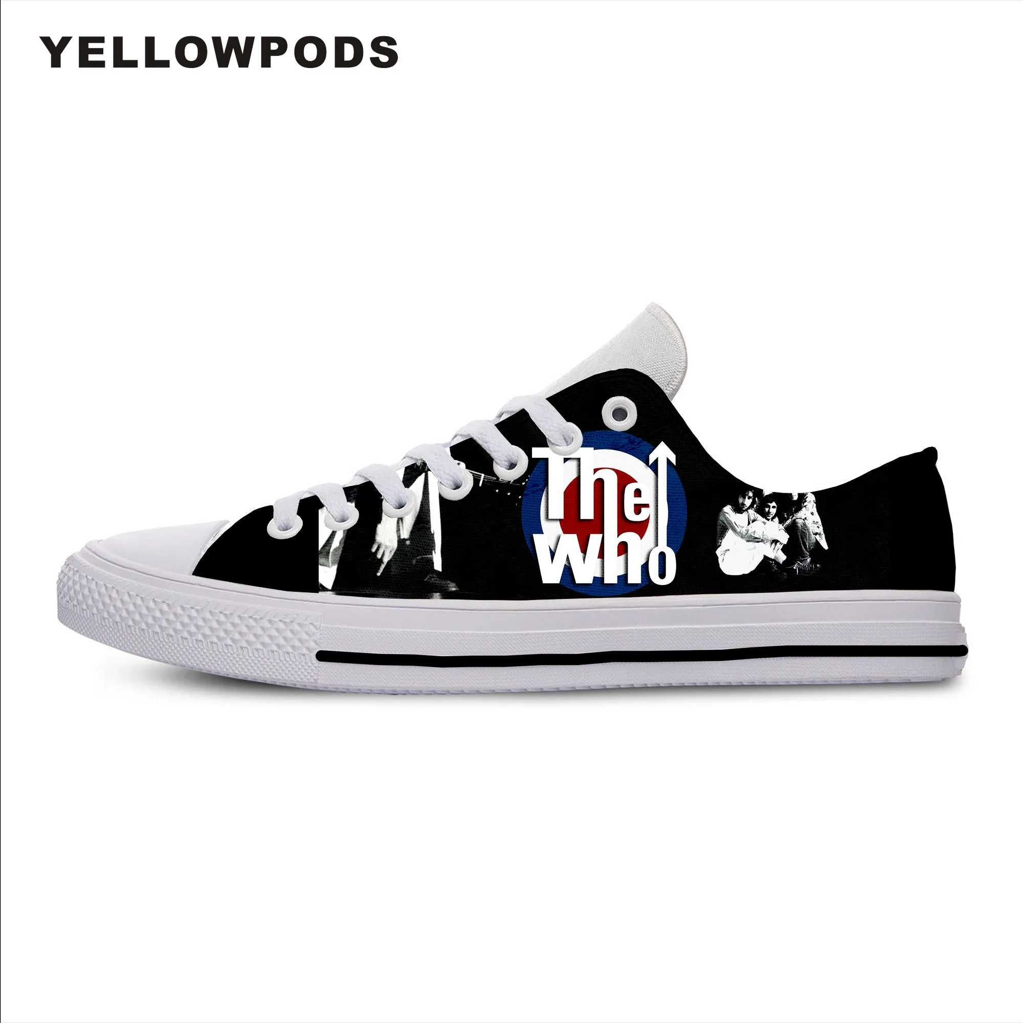 

Mens Shoes Casual Mens The Who Rock Music Fashion Shoes Comfortable Lightweight Print Your Picture Customized White Brand Shoes