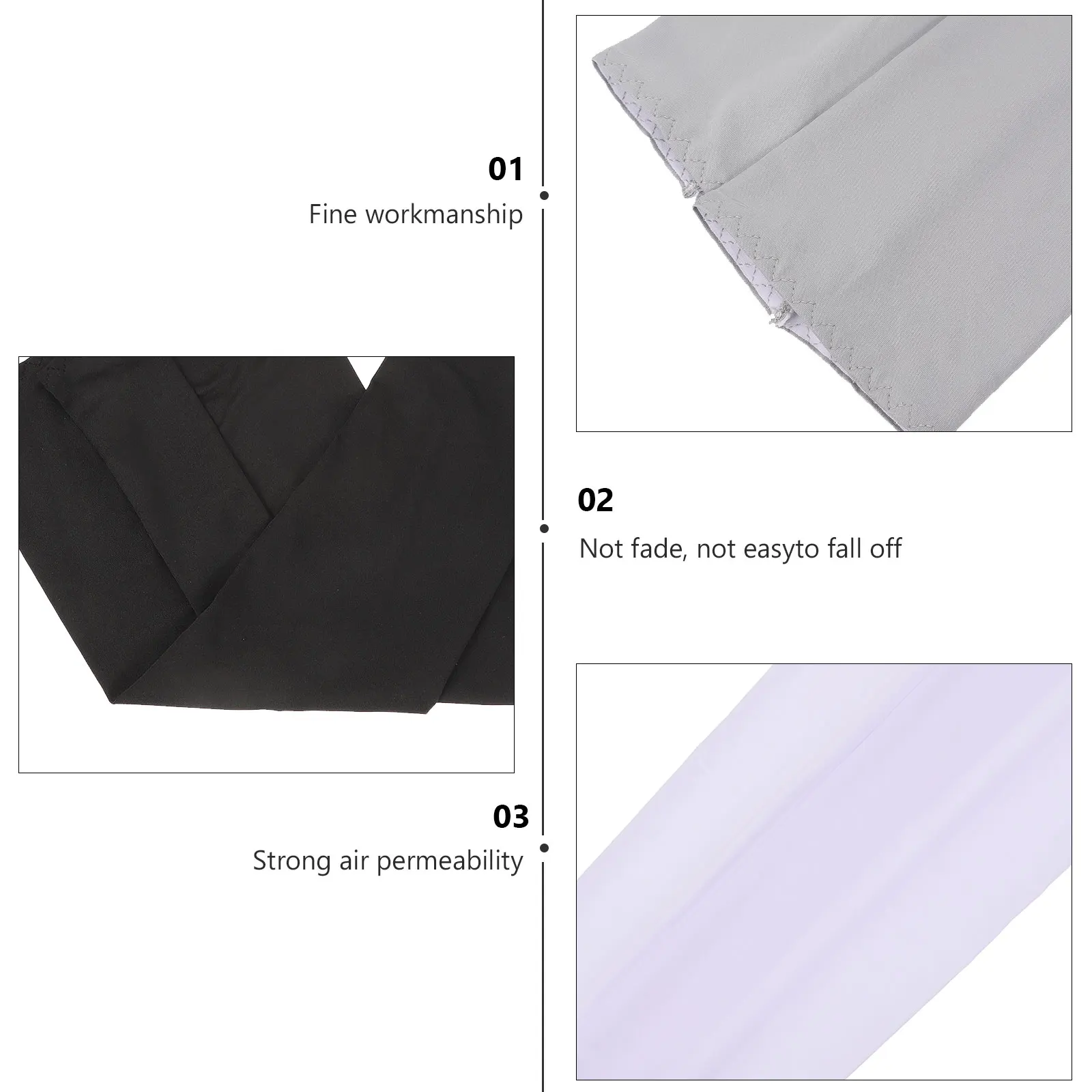 

3 Pairs Unisex UV Protection Cooling Arm Sleeve Cover Summer Sun Protector Arm Sleeve Outdoor Cycling Running Cool Arm Sleeves