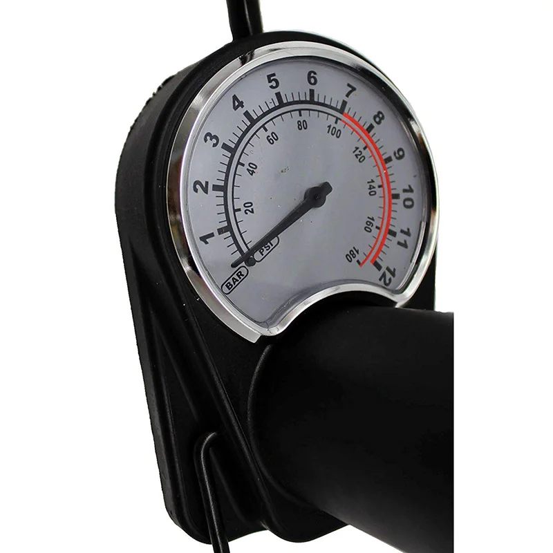 Foot Bike Pump With Gauge Floor Mini Portable Activated High Pressure Bicycle | Спорт и развлечения