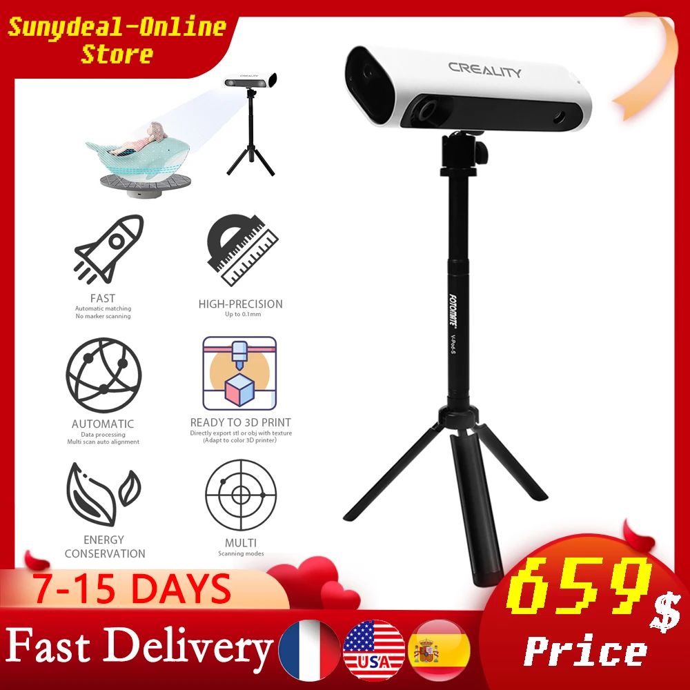

Creality 3d сканер 3d CR-Scan01 pop it kit Автоматический соответствующий Стандартный комбинированный промышленный выпуск VOL/STL 3d сканер 3d принтер