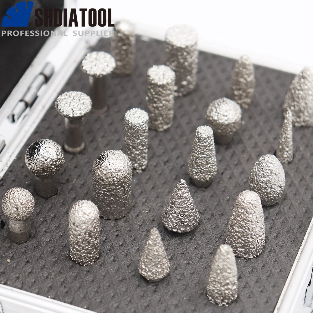 Diatool 20 шт./компл. diamond спаяны заусенцы для камня бетона Керамика цилиндр с плоским