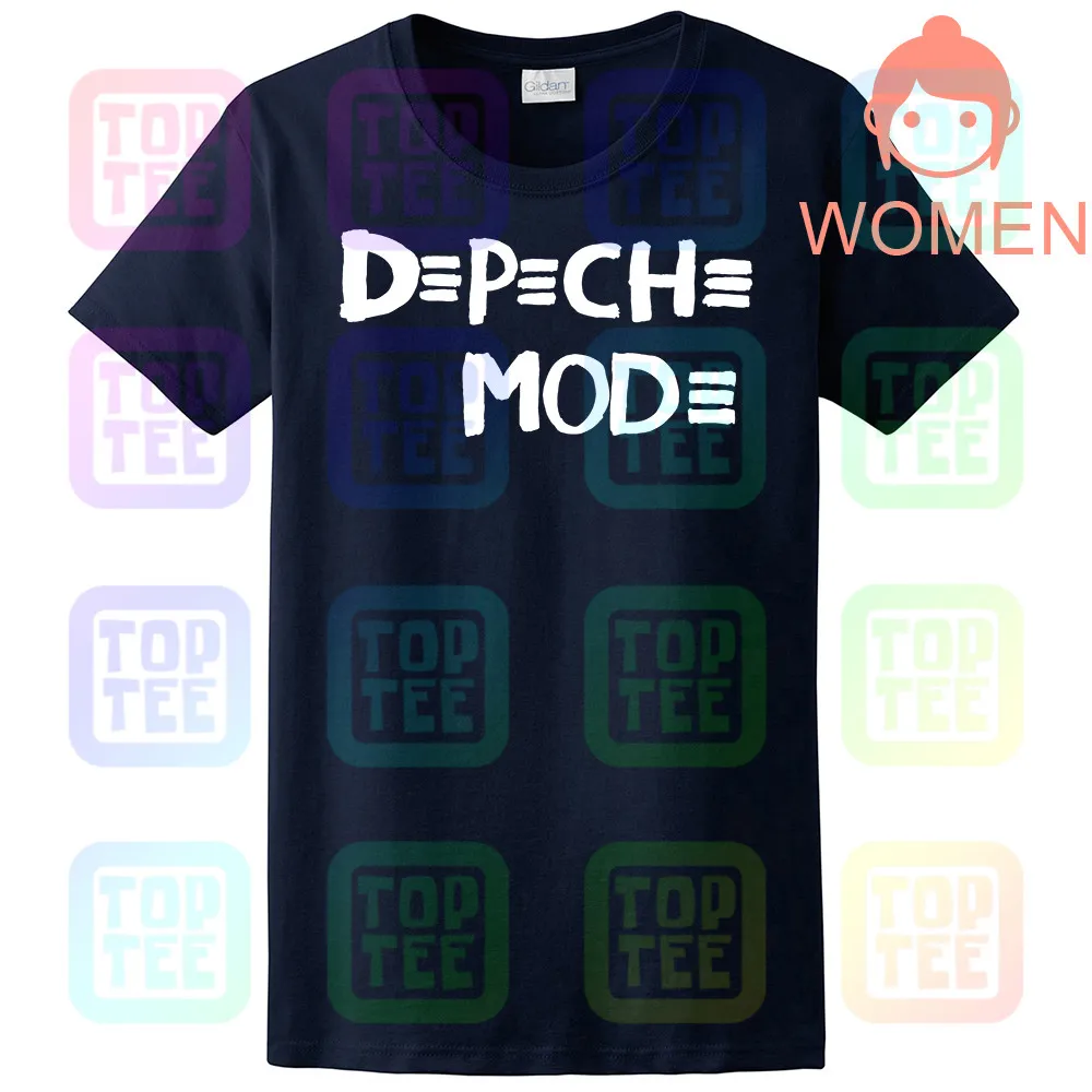 WOMEN-NAVY Depeche рубашка Mode футболка унисекс Тур размеры 1988 США все s черная полоса для мужчин новинка 4 - Цвет: WOMEN-NAVY