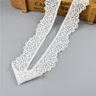 5 ярдовЛот, Высококачественная Белая эластичная кружевная отделочная лента для шитья, рукоделия, нижнего белья, декоративные кружевные отделки, аксессуары ручной работы сделай сам