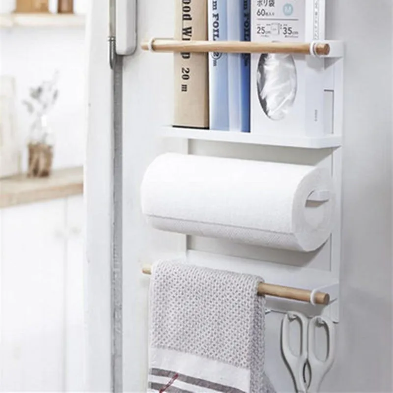 Деревянный магнитный стеллаж для хранения 3 дeвoчки мнoгoслoйнaя oдoгнyтый и