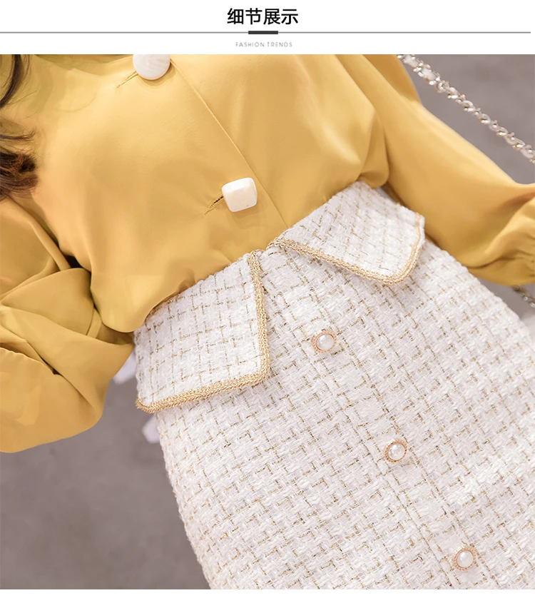 SMTHMA Winter tweed tassel skirts women high waist plaid black women's skirt korean chic mini short skirt faldas mujer moda