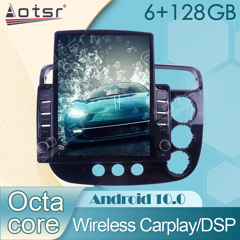 

For HONDA CIVIC 2000 - 2005 Right Hand Drive Car Radio Audio Android Stereo Receiver GPS Navigation Video Multimedia Head Unit