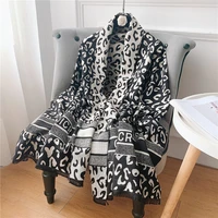 imitate cashmere long scarf women fashion leopard shawl winter stole 18065cm scarves decorate winter