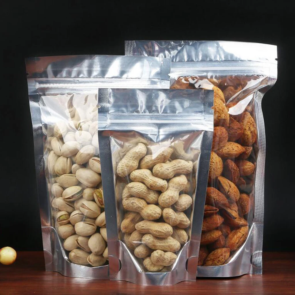

100-pack Resealable застежкой-молнией Mylar сумка Алюминий Фольга посылка сумка Еда хранения мешков
