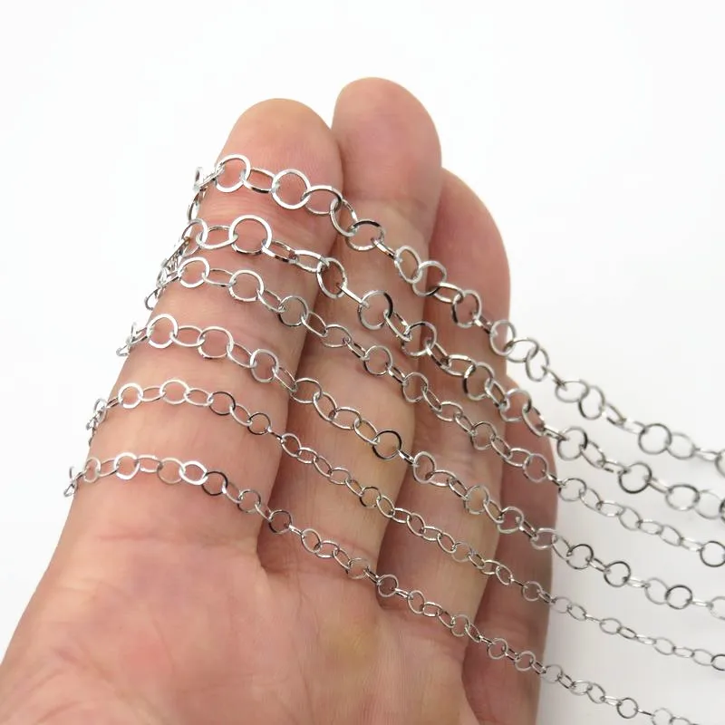 Женская цепочка Rolo из нержавеющей стали на заказ модные ювелирные изделия |