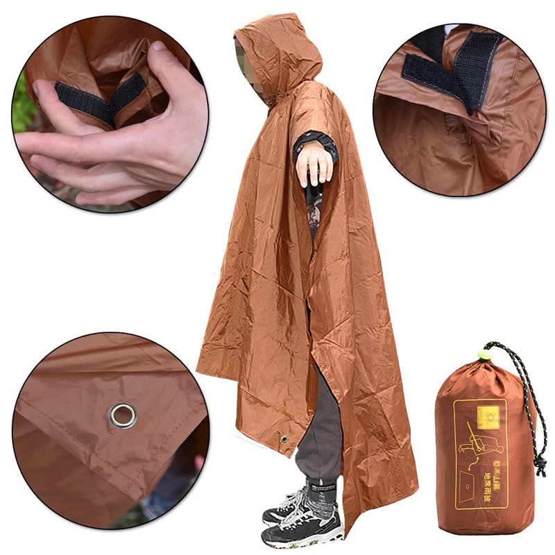3 в 1 Многофункциональный дождевик водонепроницаемый для путешествий на открытом