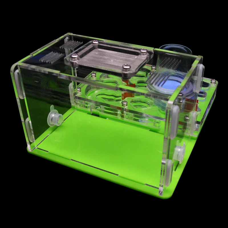 DIY Acryl Ant Farm Flat Ant Nest Ant House for Pet Anthill Glass Moisturizing Water Tower Workshop Feeding Area 12*15*7.5cm