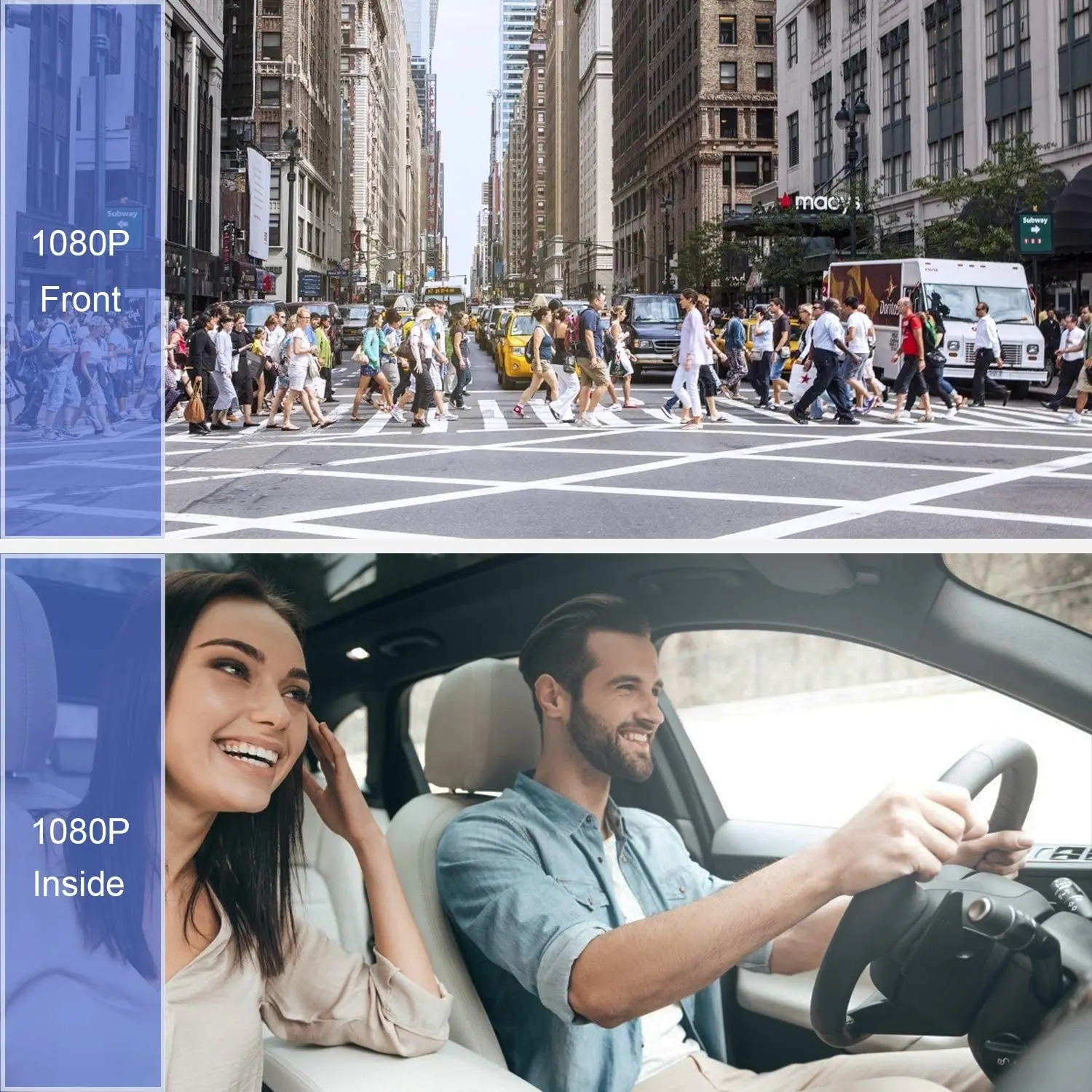 Car Video Recorder Dash Cam Dual Camera CAR DVR Vehicle Black Box Cabin Driving For Taxi Uber | Автомобили и мотоциклы