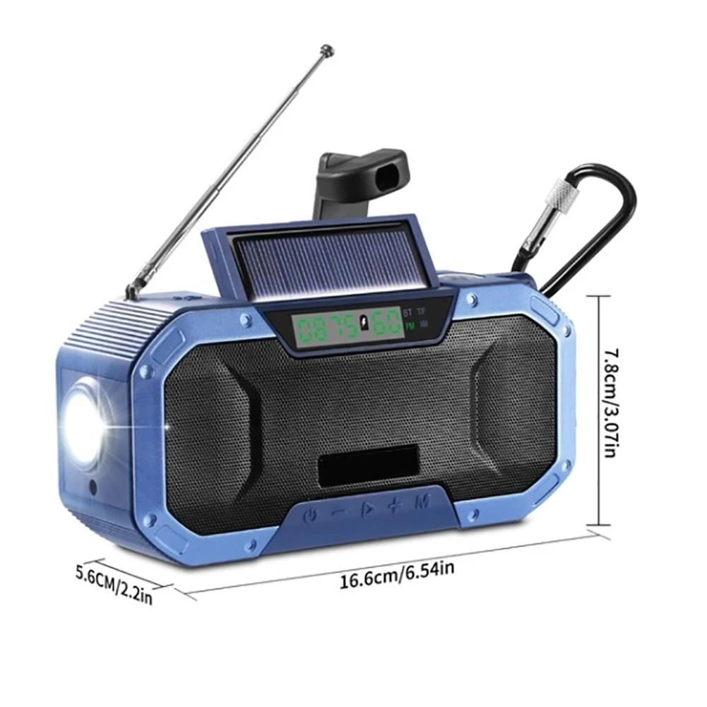 Портативный Водонепроницаемый аварийный радиоприемник с ручкой на солнечных