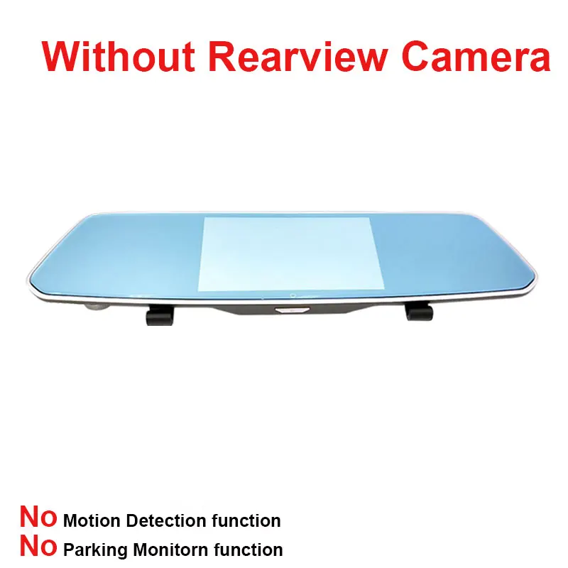 No Rear Lens Kampacar " сенсорное зеркало DVR Dash камера s видео рекордер двойной объектив авто видеорегистраторы с двумя камерами HD 1080P два автомобиля регистратор Cam - Название цвета: No Rear Lens