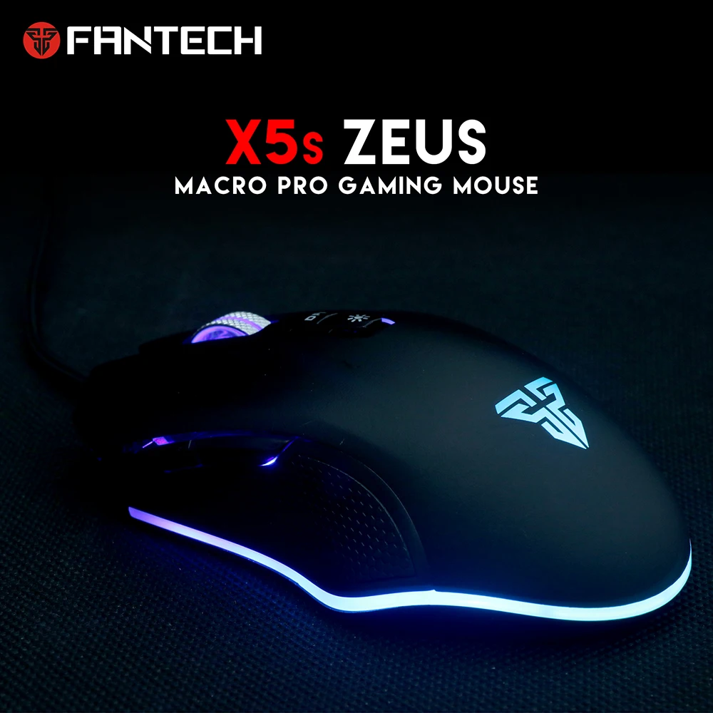 Fantech X5S игровая мышь 4800 dpi RGB Проводная usb-мышь 6 кнопок макро для PUBG CS FPS мышь геймер компьютерная мышь
