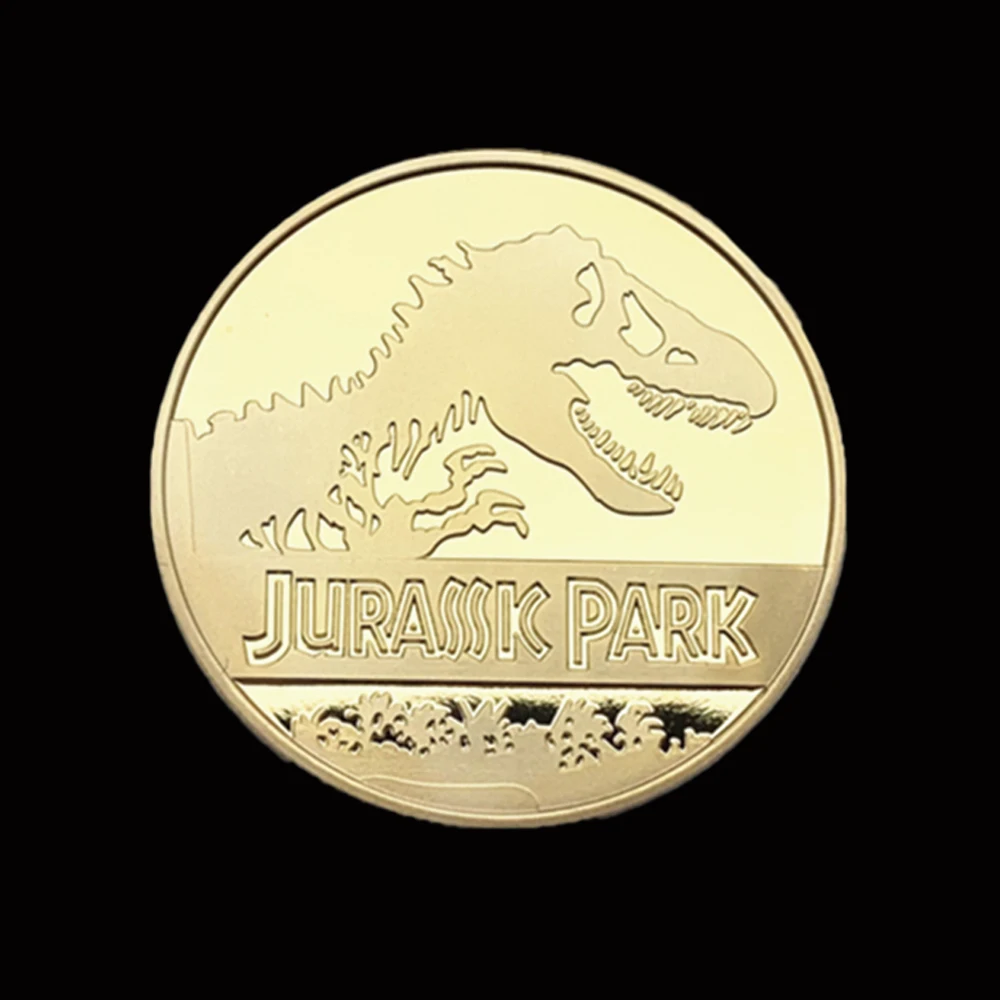 

United States Jurassic Park Dinosaur Commemorative Gold Coin Collection Gifts