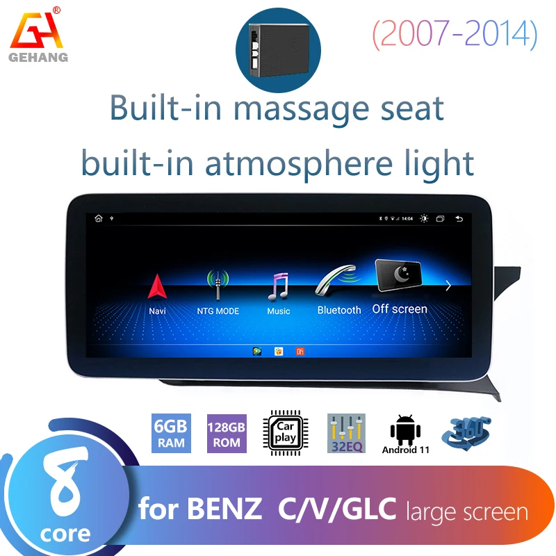 

GEHANG 128GB Android auto radio Für Mercedes Benz V Klasse W447 2007-2020 multimedia-player With massage ,Air purifier function