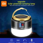 Светодиодный светильник Xiaomi на солнечной батарее для кемпинга, лампа с USB-зарядкой для наружного освещения палатки, портативные фонари, аварийные огни для барбекю, походов