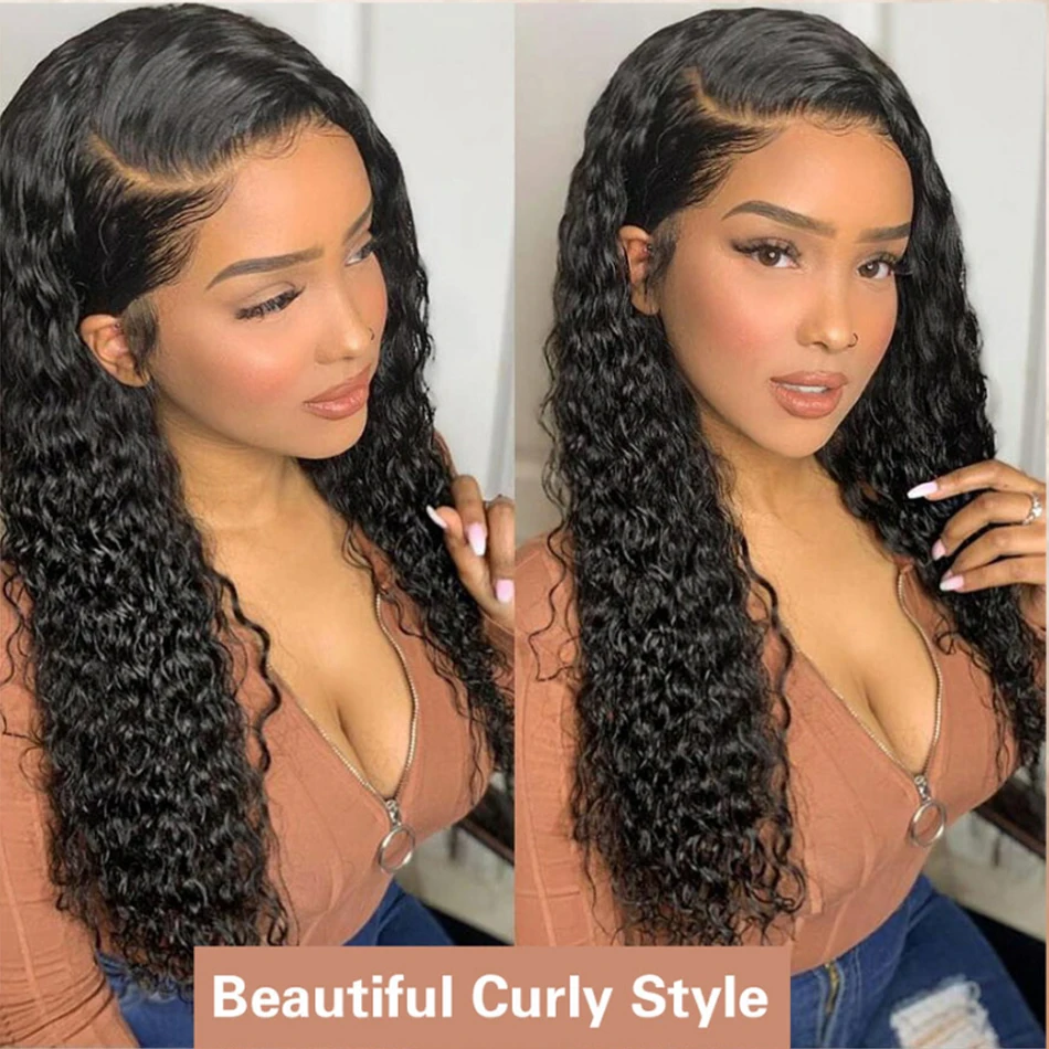 Бразильский парик с водными волнами натуральная линия волос 4x4 парики из