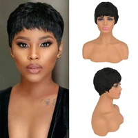 whimsical w women synthetic short black wigs natural hair wigs heat resistant hair wig for women