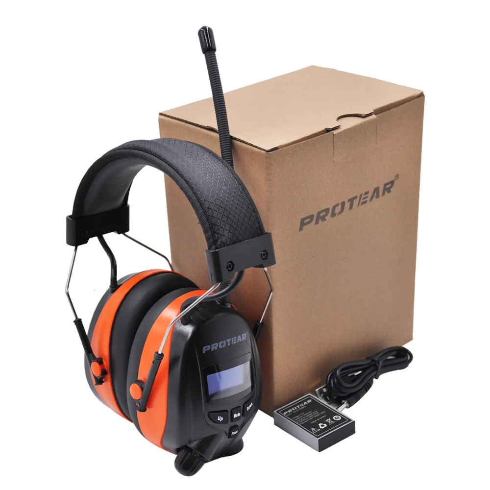 Protear DAB+/DAB/FM радио слуховой протектор 25 дБ литиевая батарея наушники для женщин электронные Bluetooth наушники защита ушей