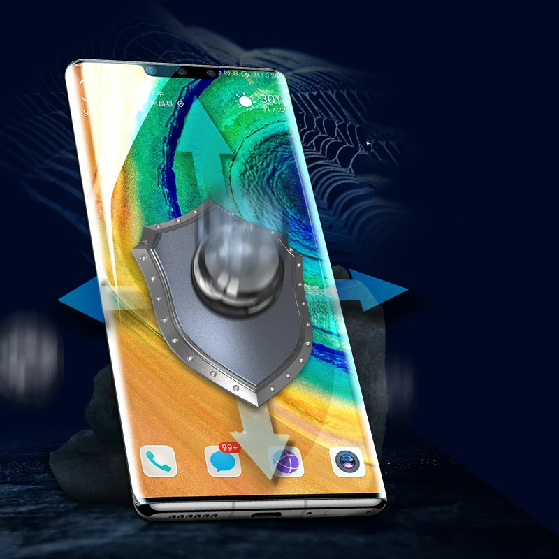 3D полное покрытие мягкая ТПУ пленка для Huawei Mate 30 Pro Защита экрана 20 Lite 3H Защитная