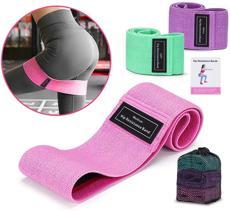 

Looped Resistance Exercise Bands for Home Fitness - Stretching Resistance Band Set for Glute Hip Training