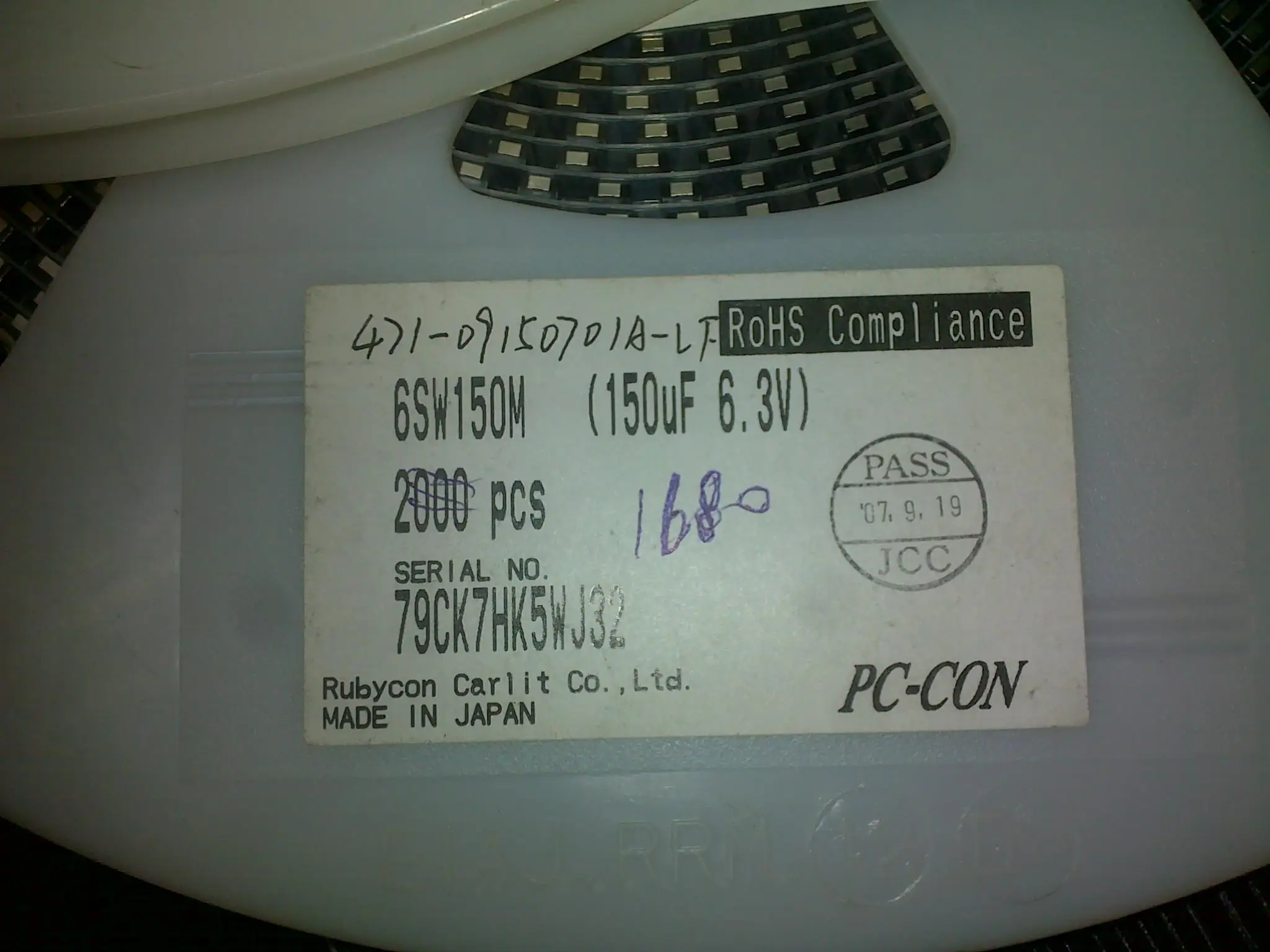 

6.3V150UF 6sw150m
