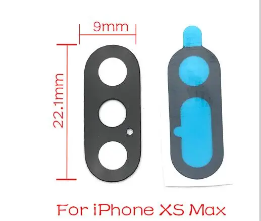 For Iphone XS Max 2 шт./партия, новая задняя камера, стеклянная крышка объектива с клеем для Iphone 6 7 8 Plus X XR XS Max, запасные части - Цвет: For Iphone XS Max