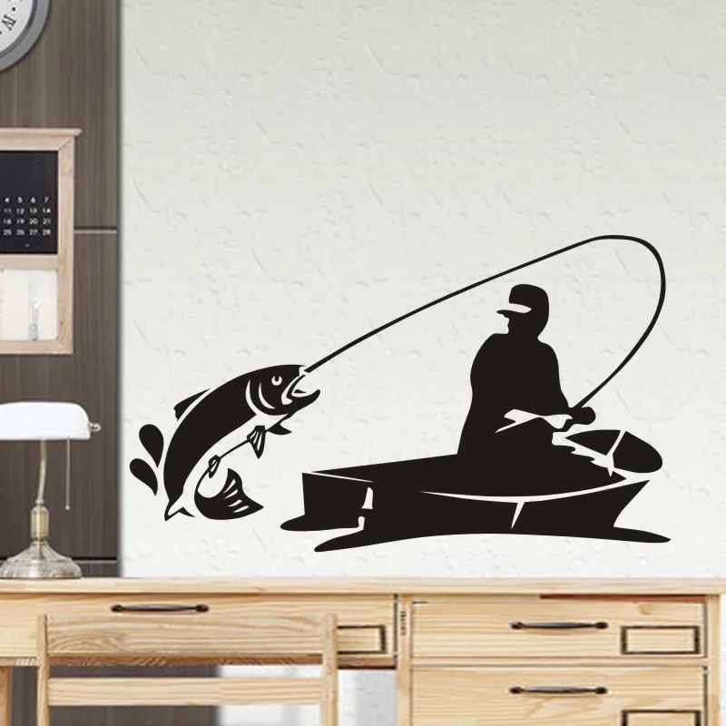 Наклейка на рыбную ловлю наклейка ведро рыболовный крючок лодку коробка для