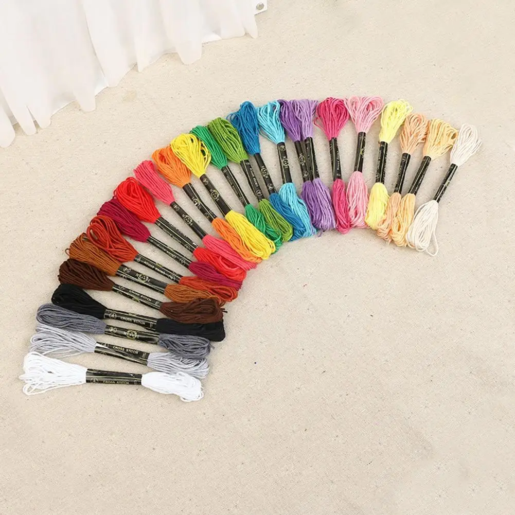 

Packs Of 50 Cross Stitch Embroidery Threads Cottons Embroidery Handmade Sewing Floss Accessories Needlework Mix DIY Colors Q7L1