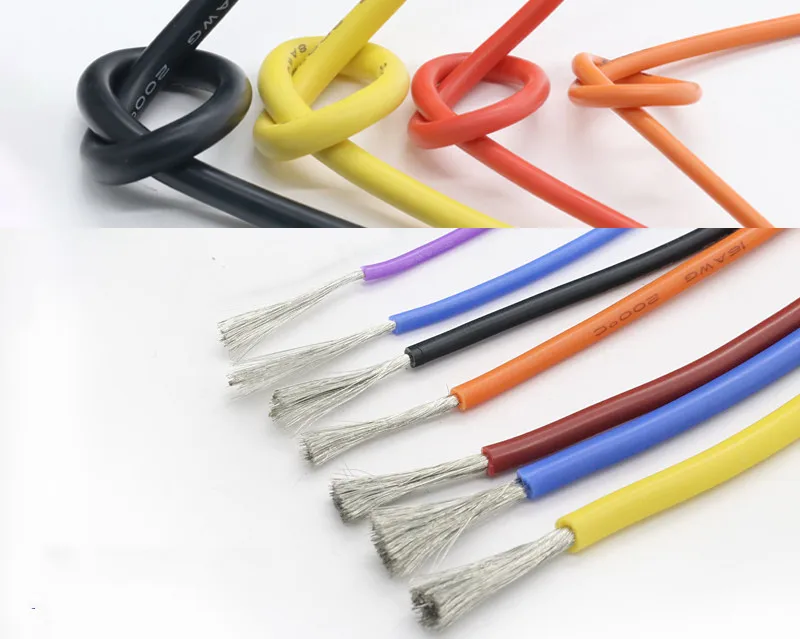 

2M Wire Cable 30AWG Super Soft Silicone Insulated High Temperature Flexible Heat-Resistant Lighting Line Electronic Copper Wire